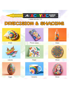 120 Marcadores de Pintura Acrílica Astriscribe - Punta de Pincel 2