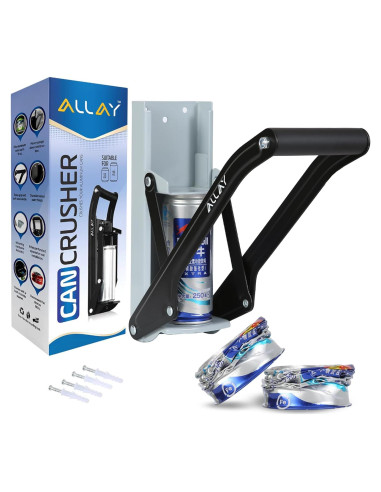 ALLAY Trituradora de Latas Montada en Pared con Abrebotellas