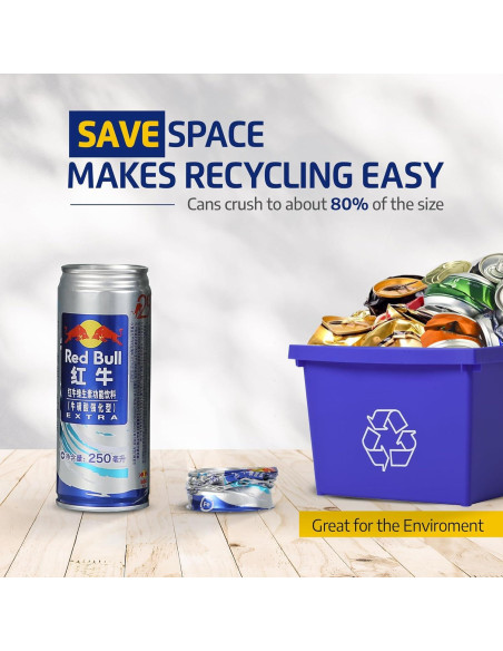 ALLAY Trituradora de Latas Montada en Pared con Abrebotellas