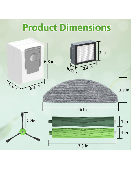 Kit de Repuestos Zeekech para iRobot Roomba i5/j5 - 18 Piezas Kit de Repuestos Zeekech para iRobot Roomba i5/j5 - 18 Piezas