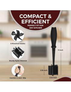 Picador de Carne Fourteen Homes 5 Cuchillas Nylon Resistente 2