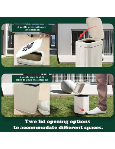 Cubeta de Basura para Excremento de Perro Kopuncare 5L Blanca