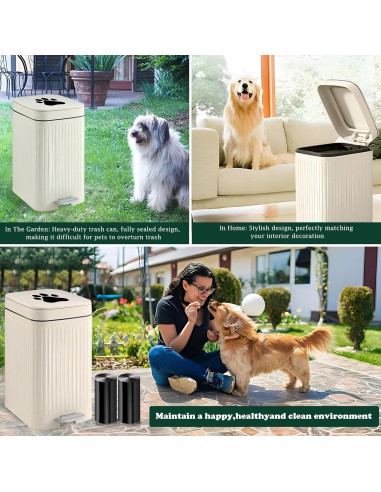 Cubeta de Basura para Excremento de Perro Kopuncare 5L Blanca