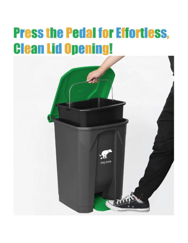 Cubo de Basura Yatmung 20L para Excremento de Perro Exterior