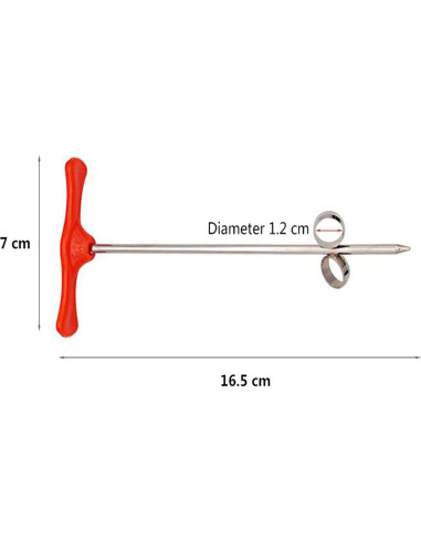 Cuchillo Espiral MEETCUTE de Acero Inoxidable 16.5 cm