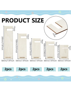 Fabricador de Borlas de Madera BENECREAT - 10 Piezas, 5 Tamaños 2