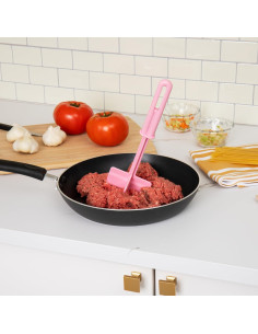 Espátula Picadora de Carne Mind Reader, Paquete de 2, Nylon Rosa 2