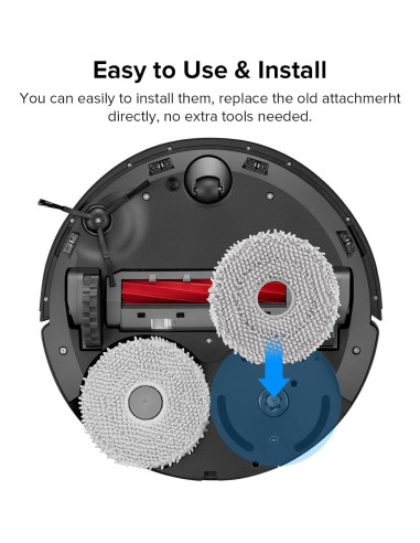 Paños de Microfibra Roborock para Aspiradoras Qrevo - 4 Piezas