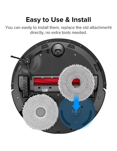 Paños de Microfibra Roborock para Aspiradoras Qrevo - 4 Piezas