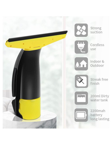Aspiradora de Ventanas Eave Inalámbrica 200ml 0.64kg