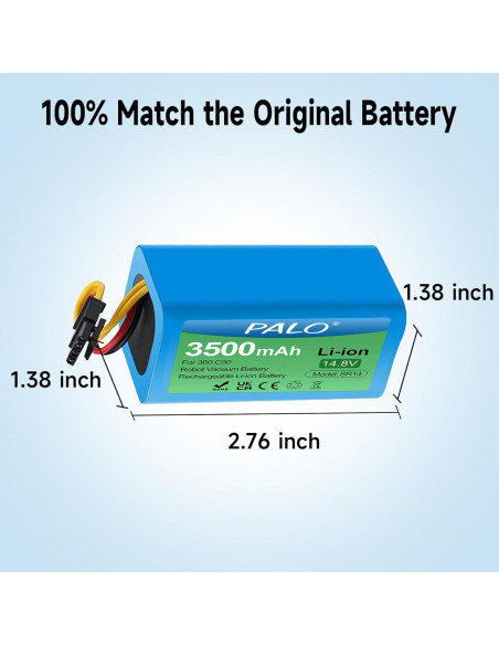 Batería de Litio 14.8V 3500mAh para Aspiradora Robot 360 C50