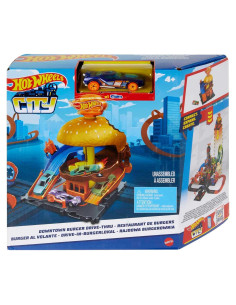 Juego de pista de coches Hot Wheels Auto-servicio hamburguesas