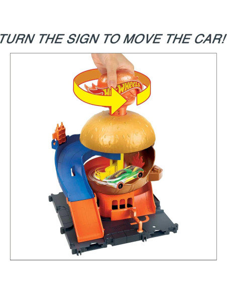 Juego de pista de coches Hot Wheels Auto-servicio hamburguesas