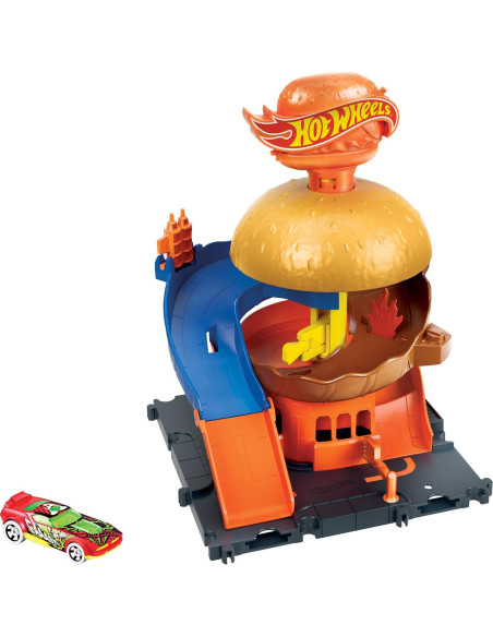 Juego de pista de coches Hot Wheels Auto-servicio hamburguesas