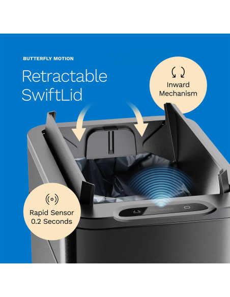Bote de Basura Automático hOmeLabs 49L Acero Inoxidable