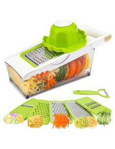 Rallador de Queso ADODU con Contenedor y 5 Cuchillas