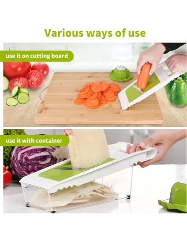 Rallador de Queso ADODU con Contenedor y 5 Cuchillas