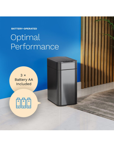 Bote de Basura Automático hOmeLabs 49L Acero Inoxidable