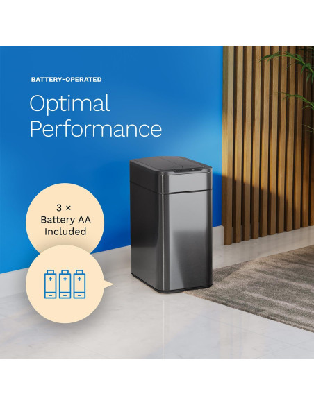 Bote de Basura Automático hOmeLabs 49L Acero Inoxidable