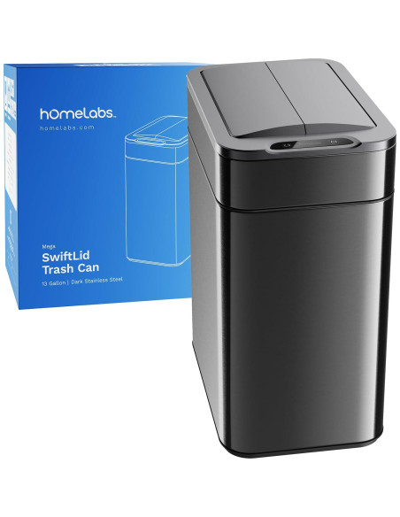 Bote de Basura Automático hOmeLabs 49L Acero Inoxidable