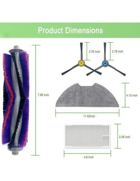 Accesorios MalhSlix para Aspiradora Robot Eureka E10s E20