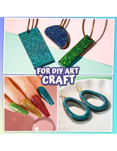 Purpurina Holográfica Fina LEOBRO 15 Colores 10g para Manualidades