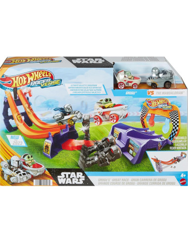 Juego de pista Hot Wheels Star Wars La gran carrera de Grogu