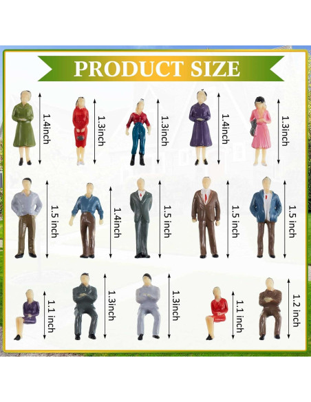 Figuras Miniatura Juexica 80 Pcs 1:50 para Maquetas