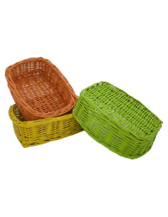 Cestas de Mimbre HODAKJUE 3PCS Rectangulares Coloridas