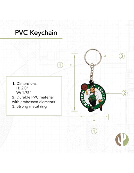 Llavero Desert Cactus Boston Celtics PVC 16x6.5cm
