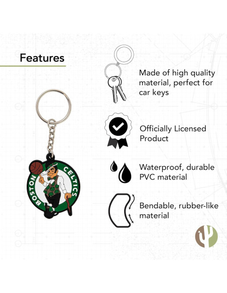 Llavero Desert Cactus Boston Celtics PVC 16x6.5cm