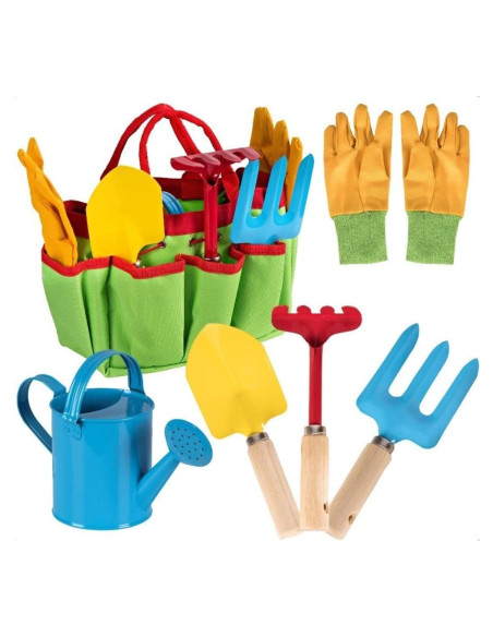 Juego de Jardinería Infantil Toyrifik con Bolsa y Herramientas