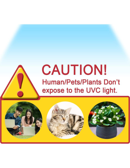 Lámpara Desinfectante UV Coospider 6W Libre de Ozono 23.5cm