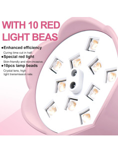 Lámpara UV MEKK Rosa 30W Inalámbrica para Uñas de Gel 2