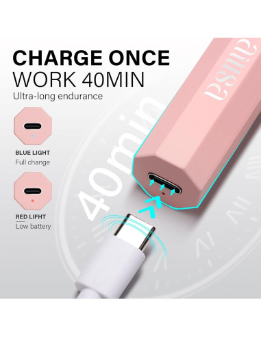 AILLSA Lámpara UV Portátil para Uñas de Gel Rosa
