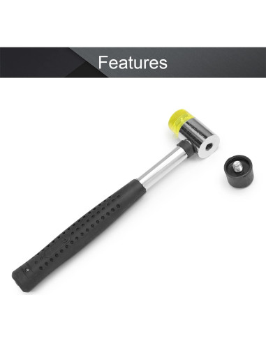 Martillo de Goma Doble Cabeza Utoolmart 240mm para Joyería