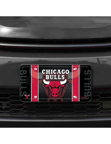 Placa de Licencia Metálica Rico Industries Chicago Bulls 15x30cm