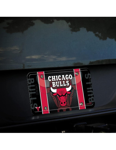 Placa de Licencia Metálica Rico Industries Chicago Bulls 15x30cm