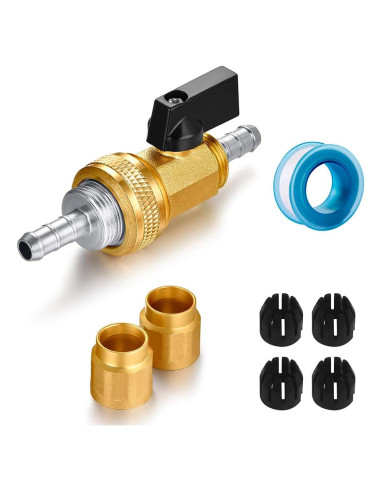 Adaptador de manguera telescópica YELUN con válvula de cierre