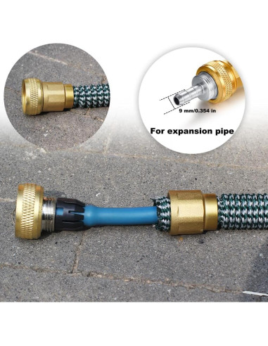 Adaptador de manguera telescópica YELUN con válvula de cierre