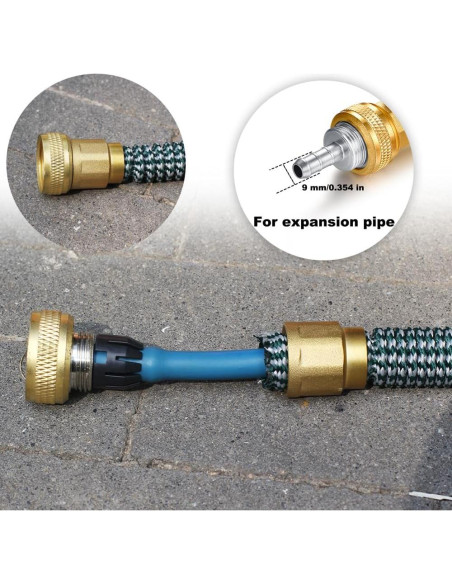 Adaptador de manguera telescópica YELUN con válvula de cierre