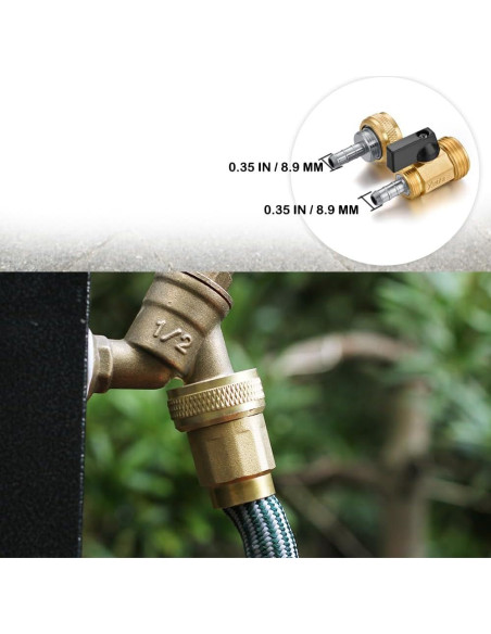 Adaptador de manguera telescópica YELUN con válvula de cierre