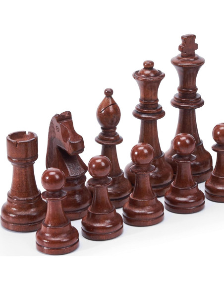 Juego de Ajedrez de Madera Vamslove 32 Piezas Estilo Staunton