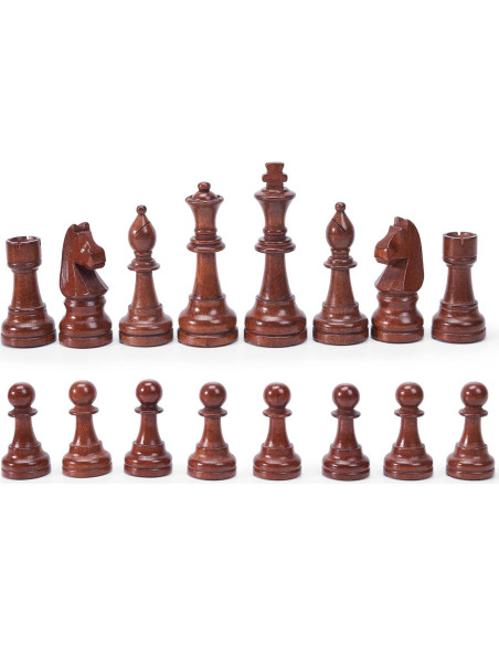 Juego de Ajedrez de Madera Vamslove 32 Piezas Estilo Staunton