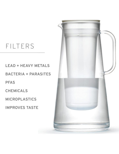 Jarra filtradora LifeStraw Home 10 tazas Wisteria libre BPA