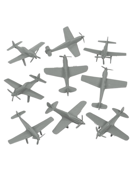 Aviones de Combate TimMee WWII 9pzas Gris 1:100