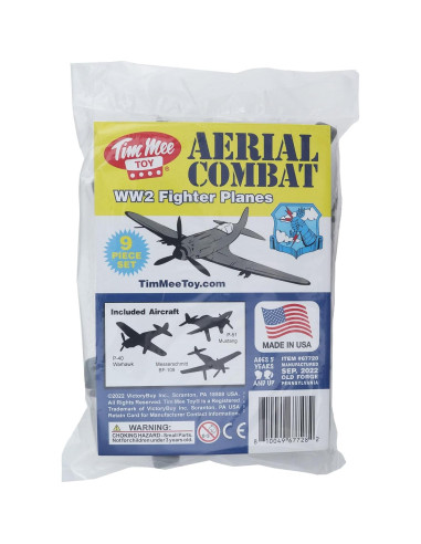 Aviones de Combate TimMee WWII 9pzas Gris 1:100