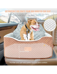Asiento Elevado para Perros Medianos AlfaTok Marrón 61.8x36.4 cm 2