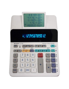 Calculadora sin papel Sharp EL-1901 LCD 12 dígitos