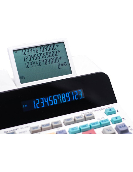 Calculadora sin papel Sharp EL-1901 LCD 12 dígitos